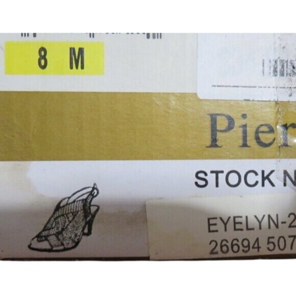 Pierre Dumas Evelyn Gold Open Toe Embellished Rhinestone Glitter Heels size 8 - Picture 15 of 16